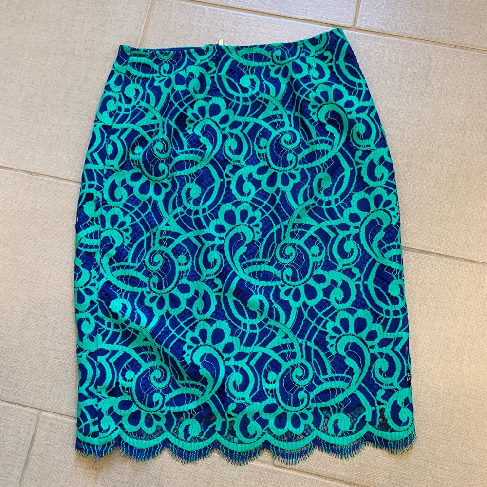 Lilly Pulitzer Hyacinth Lace Pencil Skirt
